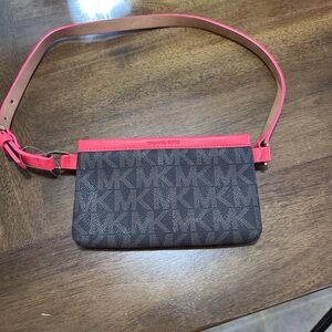 Michael Kors Brown and Pink Clutch